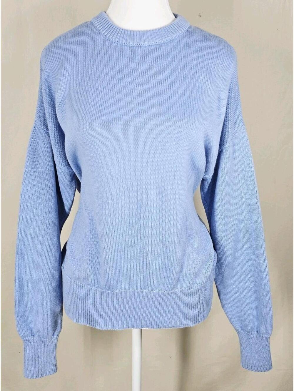 Julia Amory Falmouth Sweater Blue Knit Pullover Size S Small Excellent Cond